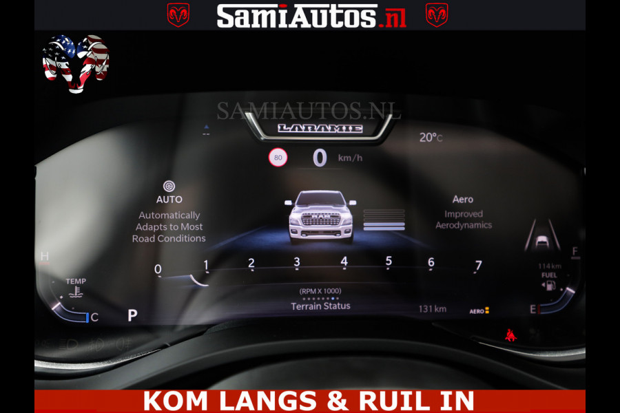 Dodge Ram HUD | 420PK | LUCHTVERING | PANO | PASSAGIERSSCHERM | BOM EN BOM VOL | Comfortabele Dubbele Cabine met Royale 5 Zitplaatsen | DODGE RAM PREMIUM LARAMIE EDITION | Voorraad Nr 2230 - 8765
