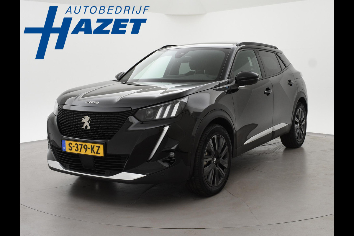 Peugeot e-2008 EV GT 50 kWh 3-FASE + ADAPTIVE CRUISE | PANORAMA | STOELVERW. | 18 INCH | 92% SOH | LEDER/ALCANTARA