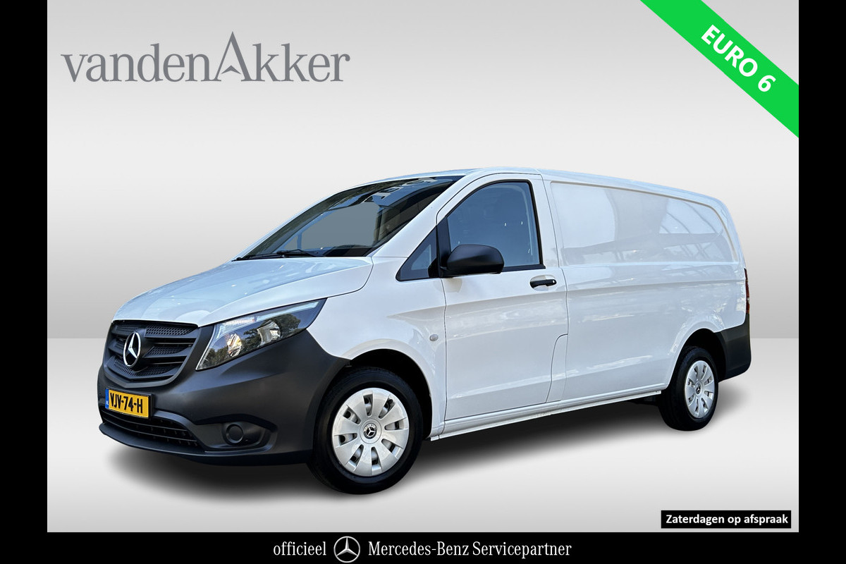 Mercedes-Benz Vito 110 CDI L2 Lang // Trekhaak // € 384,- p/mnd // Airco // 12 mnd Garantie // Bank // Radio // CV // Betimmering // Wieldoppen