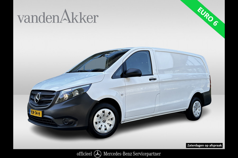 Mercedes-Benz Vito 110 CDI L2 Lang // Trekhaak // € 384,- p/mnd // Airco // 12 mnd Garantie // Bank // Radio // CV // Betimmering // Wieldoppen
