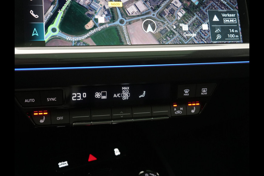 Audi Q4 e-tron 45 Quattro S Line 82 kWh 265pk Dealer O.H. | Trekhaak Af Fabriek | Panodak | Adaptive Cruise | Camera | Sportstoelen Memory & Verwarmd | Sfeerverlichting | Keyless | Navigatie | DAB |