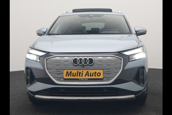 Audi Q4 e-tron 45 Quattro S Line 82 kWh 265pk Dealer O.H. | Trekhaak Af Fabriek | Panodak | Adaptive Cruise | Camera | Sportstoelen Memory & Verwarmd | Sfeerverlichting | Keyless | Navigatie | DAB |