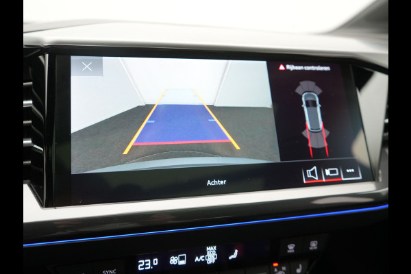 Audi Q4 e-tron 45 Quattro S Line 82 kWh 265pk Dealer O.H. | Trekhaak Af Fabriek | Panodak | Adaptive Cruise | Camera | Sportstoelen Memory & Verwarmd | Sfeerverlichting | Keyless | Navigatie | DAB |