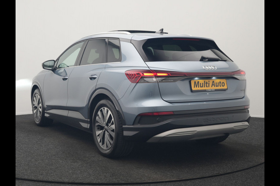 Audi Q4 e-tron 45 Quattro S Line 82 kWh 265pk Dealer O.H. | Trekhaak Af Fabriek | Panodak | Adaptive Cruise | Camera | Sportstoelen Memory & Verwarmd | Sfeerverlichting | Keyless | Navigatie | DAB |