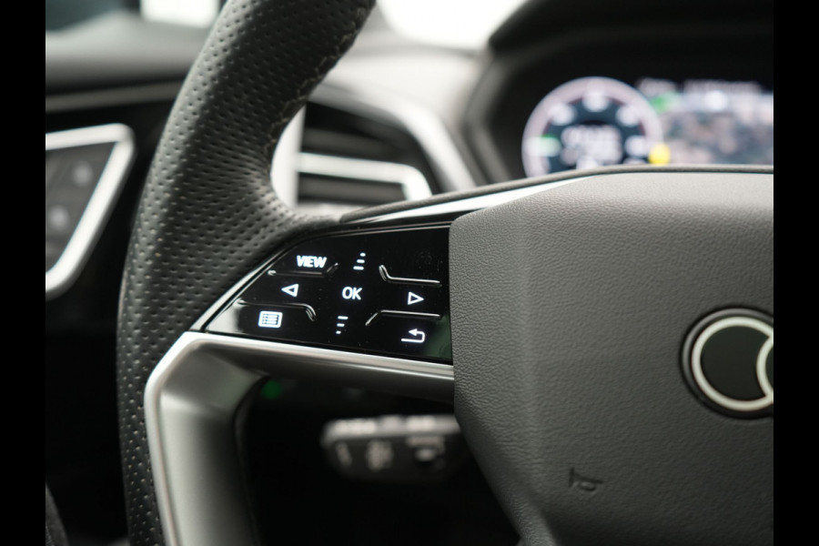 Audi Q4 e-tron 45 Quattro S Line 82 kWh 265pk Dealer O.H. | Trekhaak Af Fabriek | Panodak | Adaptive Cruise | Camera | Sportstoelen Memory & Verwarmd | Sfeerverlichting | Keyless | Navigatie | DAB |
