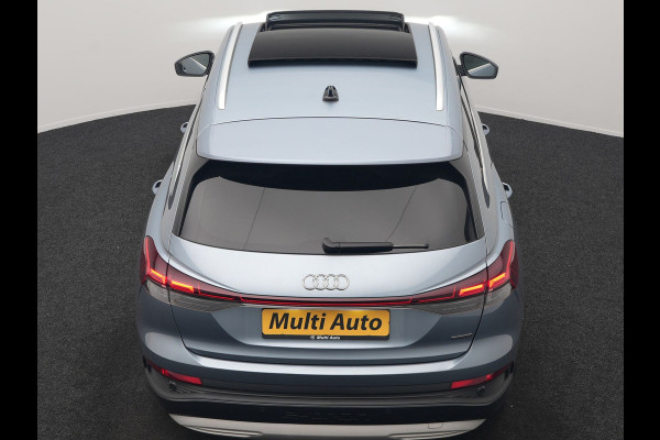 Audi Q4 e-tron 45 Quattro S Line 82 kWh 265pk Dealer O.H. | Trekhaak Af Fabriek | Panodak | Adaptive Cruise | Camera | Sportstoelen Memory & Verwarmd | Sfeerverlichting | Keyless | Navigatie | DAB |
