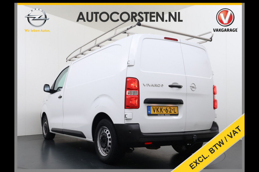 Opel Vivaro-e L2H1 75kWh Autom. 3-Persoons 360°Camera Navi Imperiaal Trekhaak Apple Carplay Android Auto Pdc Cruise Control SOH 88.5% DAB Bluetooth Betonplex Vloer Wandbetimmering Schuifdeur Regen-Lichtsensor 1.000KG Trekgewicht 1e Eigenaar Dealeronderhouden