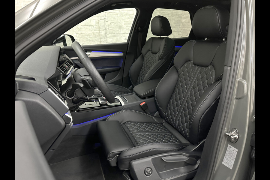 Audi Q5 55 367pk Competition #RS-Leder | ACC | Panorama | Lane Assist | 21" | Sfeerverlichting | Camera | Carplay | Stuurwielverwarming | Black Optic | Draadloos laden | Sportstoelen | 91000,= Nw.Pr. | 10-2024 | 23dkm! | Fabr. Garantie.
