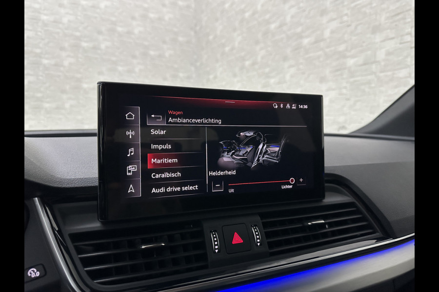 Audi Q5 55 367pk Competition #RS-Leder | ACC | Panorama | Lane Assist | 21" | Sfeerverlichting | Camera | Carplay | Stuurwielverwarming | Black Optic | Draadloos laden | Sportstoelen | 91000,= Nw.Pr. | 10-2024 | 23dkm! | Fabr. Garantie.