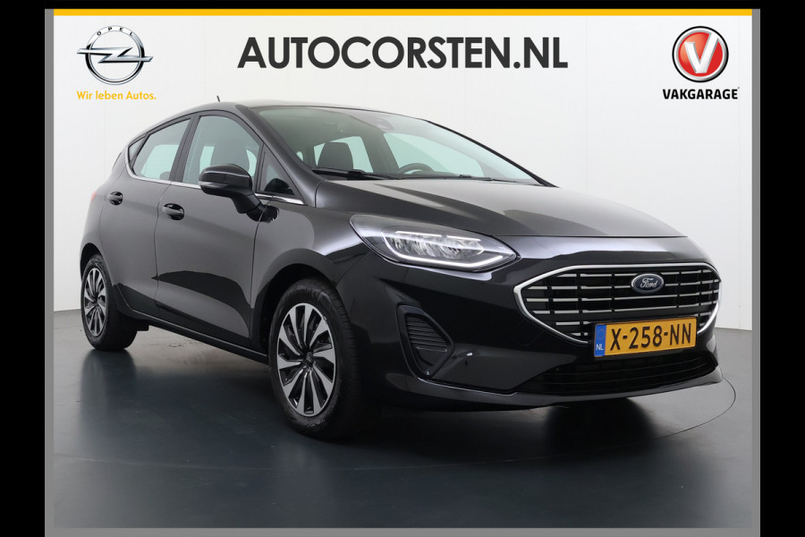 Ford Fiesta 1.0T 124PK Hybrid 5Drs Stuur+Stoel+Voorruitverwarming Navi* Ecc Apple Carplay/Android Auto Cruise Control Pdc Titanium Lmv DAB Bluetooth TCS Lane Assist Keyless Origineel Nederlandse Auto