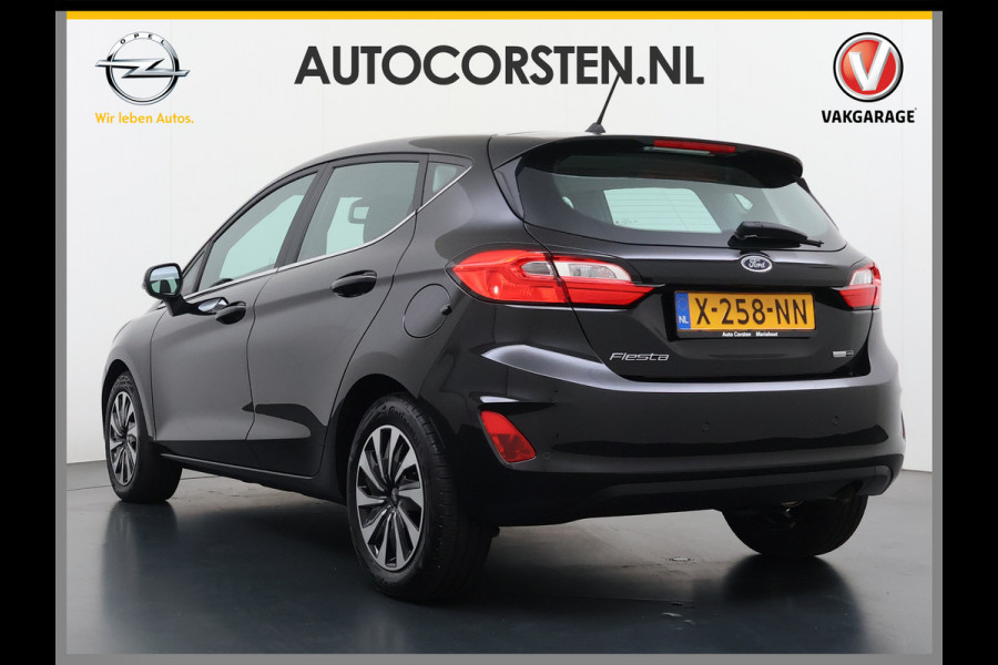 Ford Fiesta 1.0T 124PK Hybrid 5Drs Stuur+Stoel+Voorruitverwarming Navi* Ecc Apple Carplay/Android Auto Cruise Control Pdc Titanium Lmv DAB Bluetooth TCS Lane Assist Keyless Origineel Nederlandse Auto