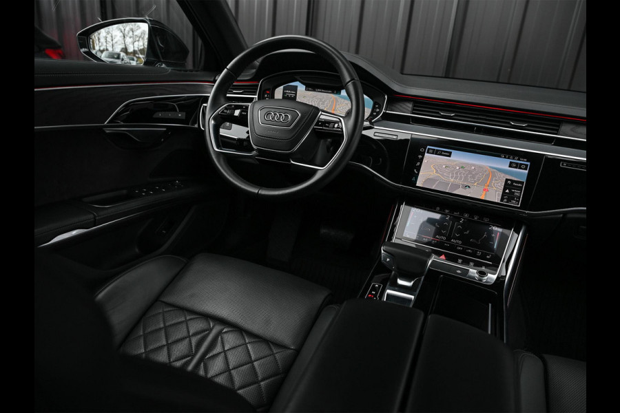 Audi A8 55 TFSI quattro Pro Line Plus | LUCHTVERING | STANDKACHEL | VIRTUAL COCKPIT | LUCHTVERING | ADAPTIVE CRUISE | STOELVERWARMING EN -VENTILATIE | MASSAGE | 360 CAMERA | PANORAMADAK | LED | STUURVERWARMING | HEAD-UP | AMBIANCE INTERIEUR | SOFT-CLOSE |