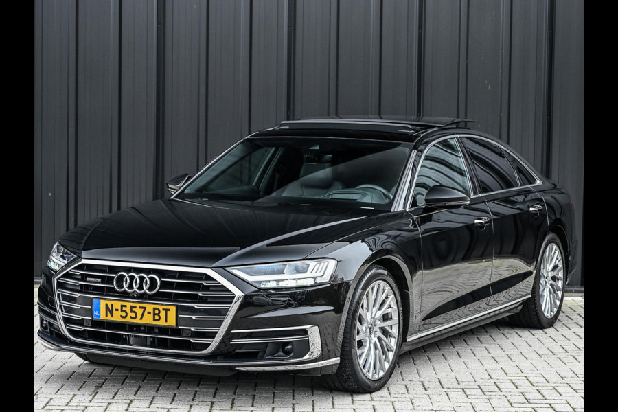 Audi A8 55 TFSI quattro Pro Line Plus | LUCHTVERING | STANDKACHEL | VIRTUAL COCKPIT | LUCHTVERING | ADAPTIVE CRUISE | STOELVERWARMING EN -VENTILATIE | MASSAGE | 360 CAMERA | PANORAMADAK | LED | STUURVERWARMING | HEAD-UP | AMBIANCE INTERIEUR | SOFT-CLOSE |