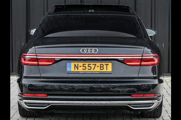 Audi A8 55 TFSI quattro Pro Line Plus | LUCHTVERING | STANDKACHEL | VIRTUAL COCKPIT | LUCHTVERING | ADAPTIVE CRUISE | STOELVERWARMING EN -VENTILATIE | MASSAGE | 360 CAMERA | PANORAMADAK | LED | STUURVERWARMING | HEAD-UP | AMBIANCE INTERIEUR | SOFT-CLOSE |