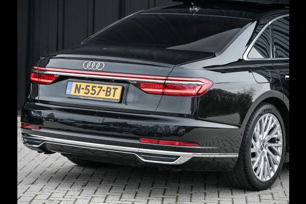 Audi A8 55 TFSI quattro Pro Line Plus | LUCHTVERING | STANDKACHEL | VIRTUAL COCKPIT | LUCHTVERING | ADAPTIVE CRUISE | STOELVERWARMING EN -VENTILATIE | MASSAGE | 360 CAMERA | PANORAMADAK | LED | STUURVERWARMING | HEAD-UP | AMBIANCE INTERIEUR | SOFT-CLOSE |