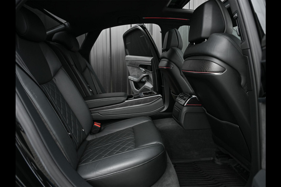 Audi A8 55 TFSI quattro Pro Line Plus | LUCHTVERING | STANDKACHEL | VIRTUAL COCKPIT | LUCHTVERING | ADAPTIVE CRUISE | STOELVERWARMING EN -VENTILATIE | MASSAGE | 360 CAMERA | PANORAMADAK | LED | STUURVERWARMING | HEAD-UP | AMBIANCE INTERIEUR | SOFT-CLOSE |