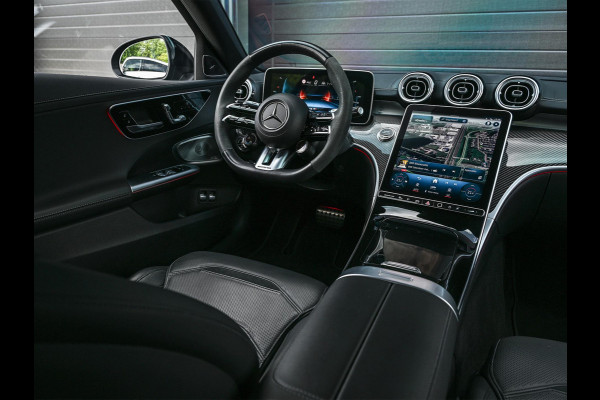Mercedes-Benz C-Klasse AMG 63 S E Performance | Achterasbesturing | Panoramadak | 360 Camera | Burmester | Memory seats | Carbon inleg | Ambiance interieur |