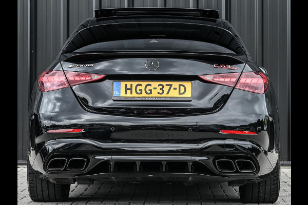 Mercedes-Benz C-Klasse AMG 63 S E Performance | Achterasbesturing | Panoramadak | 360 Camera | Burmester | Memory seats | Carbon inleg | Ambiance interieur |