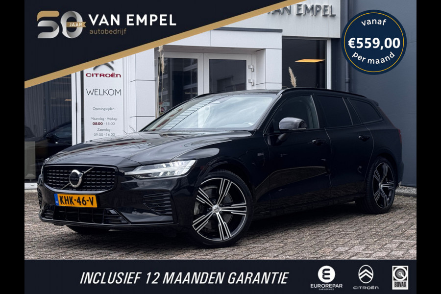 Volvo V60 2.0 T6 Plug-in hybrid AWD Ultimate Dark Long Range | Trekhaak | 100% SOH | Leder + Memory | Winter Pack
