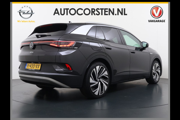 Volkswagen ID.4 Max 82kWh SOH 93% Warmtepomp Panoramdak Ergo Active+Memory Head-Up Display 360°Camera Stoel+Stuurverwarming Navi Ecc Pdc Apple Carplay/Android Auto Lmv 21" Keyless advanced display Matrix led Dodehoek detector Dealeronderhouden 1e Eigenaar Origineel Nederlandse Auto