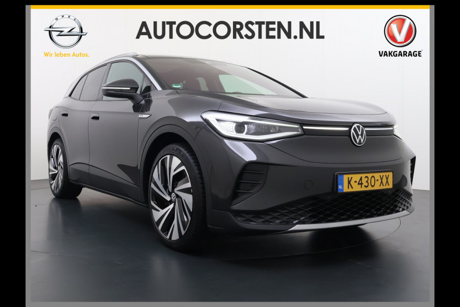 Volkswagen ID.4 Max 82kWh SOH 93% Warmtepomp Panoramdak Ergo Active+Memory Head-Up Display 360°Camera Stoel+Stuurverwarming Navi Ecc Pdc Apple Carplay/Android Auto Lmv 21" Keyless advanced display Matrix led Dodehoek detector Dealeronderhouden 1e Eigenaar Origineel Nederlandse Auto