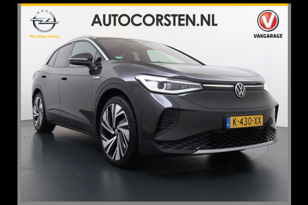 Volkswagen ID.4 Max 82kWh SOH 93% Warmtepomp Panoramdak Ergo Active+Memory Head-Up Display 360°Camera Stoel+Stuurverwarming Navi Ecc Pdc Apple Carplay/Android Auto Lmv 21" Keyless advanced display Matrix led Dodehoek detector Dealeronderhouden 1e Eigenaar Origineel Nederlandse Auto