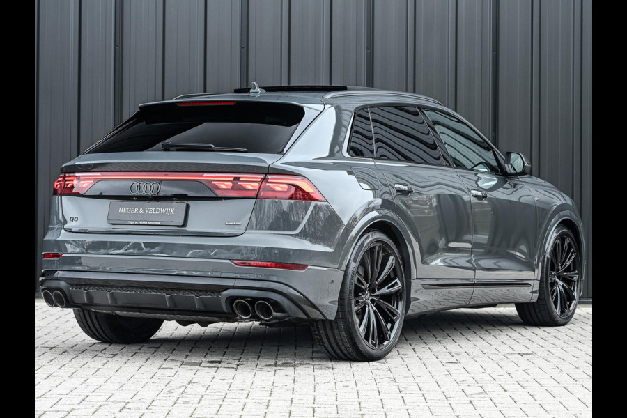 Audi Q8 60 TFSI e quattro Pro Line S Competition | B&O advanced | Audi exclusive | 5 jaar garantie | Panoramadak | massage stoelen | 4 wiel besturing | Alcantara hemel | Soft-close | Elektr. Trekhaak | Achteras besturing | Oled achterlichten