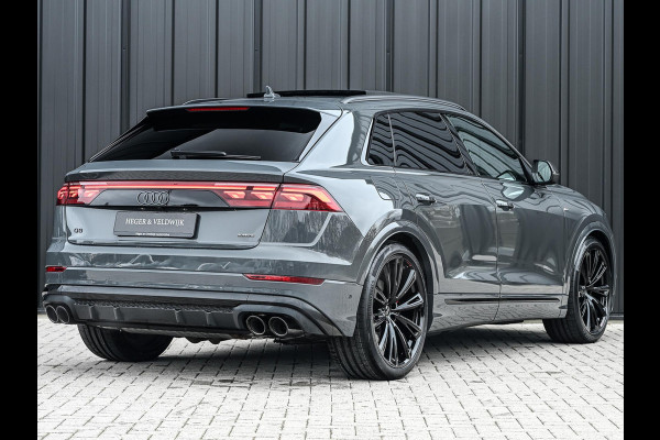 Audi Q8 60 TFSI e quattro Pro Line S Competition | B&O advanced | Audi exclusive | 5 jaar garantie | Panoramadak | massage stoelen | 4 wiel besturing | Alcantara hemel | Soft-close | Elektr. Trekhaak | Achteras besturing | Oled achterlichten