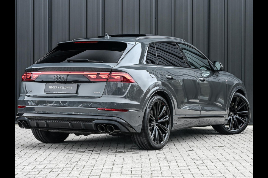 Audi Q8 60 TFSI e quattro Pro Line S Competition | B&O advanced | Audi exclusive | 5 jaar garantie | Panoramadak | massage stoelen | 4 wiel besturing | Alcantara hemel | Soft-close | Elektr. Trekhaak | Achteras besturing | Oled achterlichten