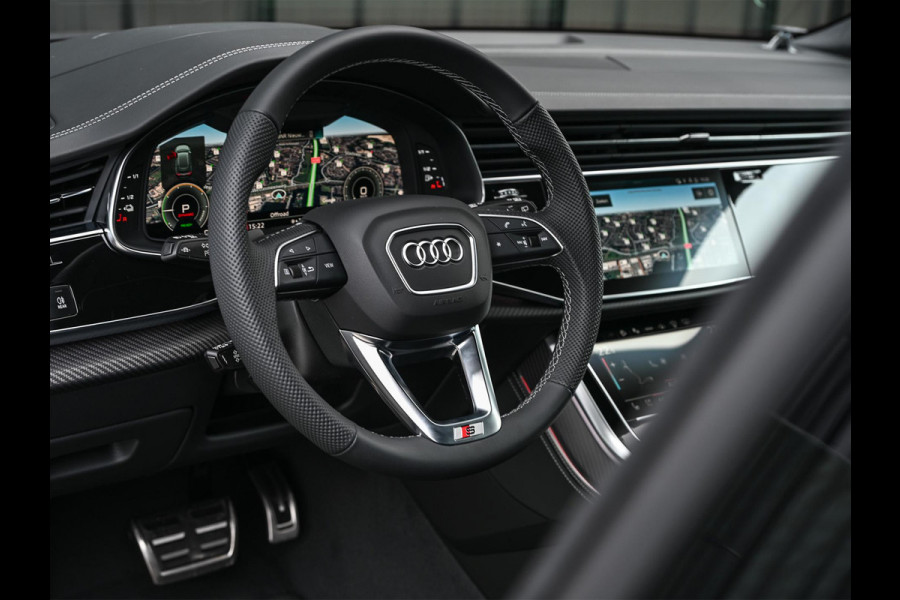 Audi Q8 60 TFSI e quattro Pro Line S Competition | B&O advanced | Audi exclusive | 5 jaar garantie | Panoramadak | massage stoelen | 4 wiel besturing | Alcantara hemel | Soft-close | Elektr. Trekhaak | Achteras besturing | Oled achterlichten