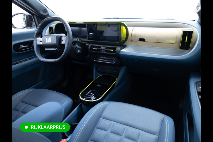 Fiat Grande Panda La Prima 11 kW 44 kWh | Tot 8 jr garantie! | Stoel-, Stuur- & Voorruitverw. | Cruise | Privacy glas | Led, Regensensor, Apple Carplay /  Android auto, Achteruitrijcamera