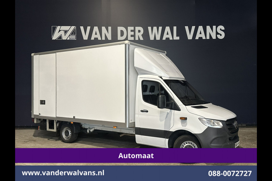 Mercedes-Benz Sprinter 317 CDI 170pk 9G-Tronic Automaat Bakwagen 21m3 KUUB Hoog Laadklep Zijdeur Euro6 Airco | Leder | Lat om Lat betimmering Bijrijdersbank