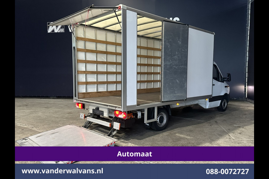 Mercedes-Benz Sprinter 317 CDI 170pk 9G-Tronic Automaat Bakwagen 21m3 KUUB Hoog Laadklep Zijdeur Euro6 Airco | Leder | Lat om Lat betimmering Bijrijdersbank