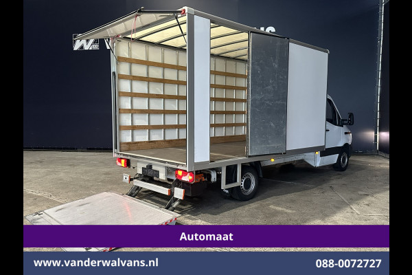 Mercedes-Benz Sprinter 317 CDI 170pk 9G-Tronic Automaat Bakwagen 21m3 KUUB Hoog Laadklep Zijdeur Euro6 Airco | Leder | Lat om Lat betimmering Bijrijdersbank