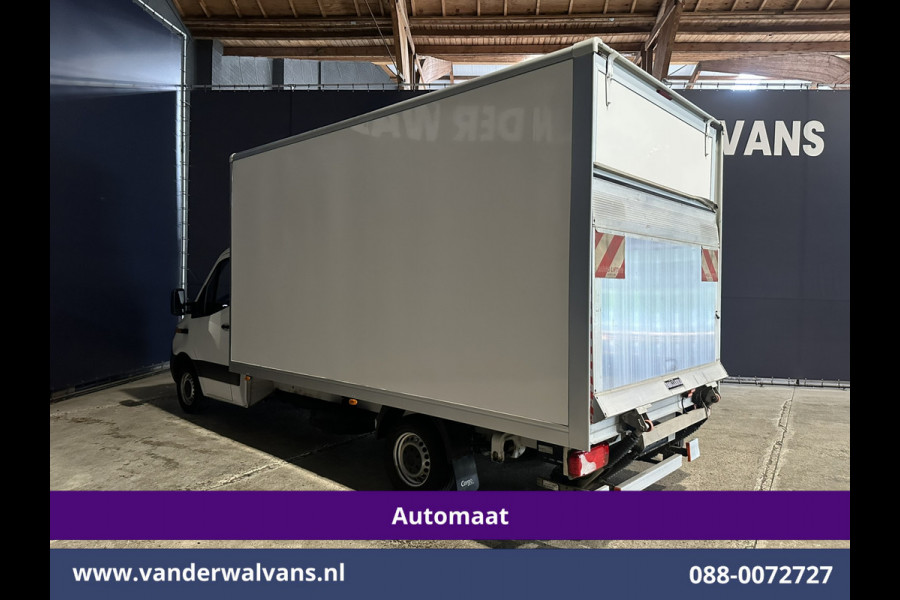 Mercedes-Benz Sprinter 317 CDI 170pk 9G-Tronic Automaat Bakwagen 21m3 KUUB Hoog Laadklep Zijdeur Euro6 Airco | Leder | Lat om Lat betimmering Bijrijdersbank