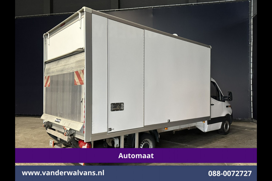 Mercedes-Benz Sprinter 317 CDI 170pk 9G-Tronic Automaat Bakwagen 21m3 KUUB Hoog Laadklep Zijdeur Euro6 Airco | Leder | Lat om Lat betimmering Bijrijdersbank