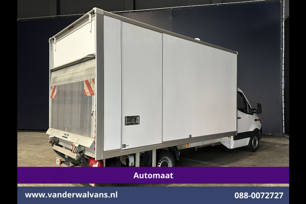 Mercedes-Benz Sprinter 317 CDI 170pk 9G-Tronic Automaat Bakwagen 21m3 KUUB Hoog Laadklep Zijdeur Euro6 Airco | Leder | Lat om Lat betimmering Bijrijdersbank