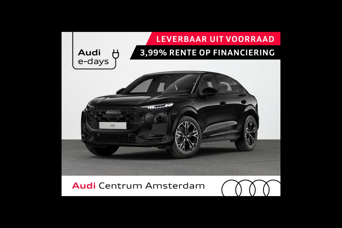 Audi Q3 Sportback S edition e-hybrid 272 pk | Techniekpakket plus | Optiekpakket zwart-glanzend | Trekhaak mech | Privacy glas |