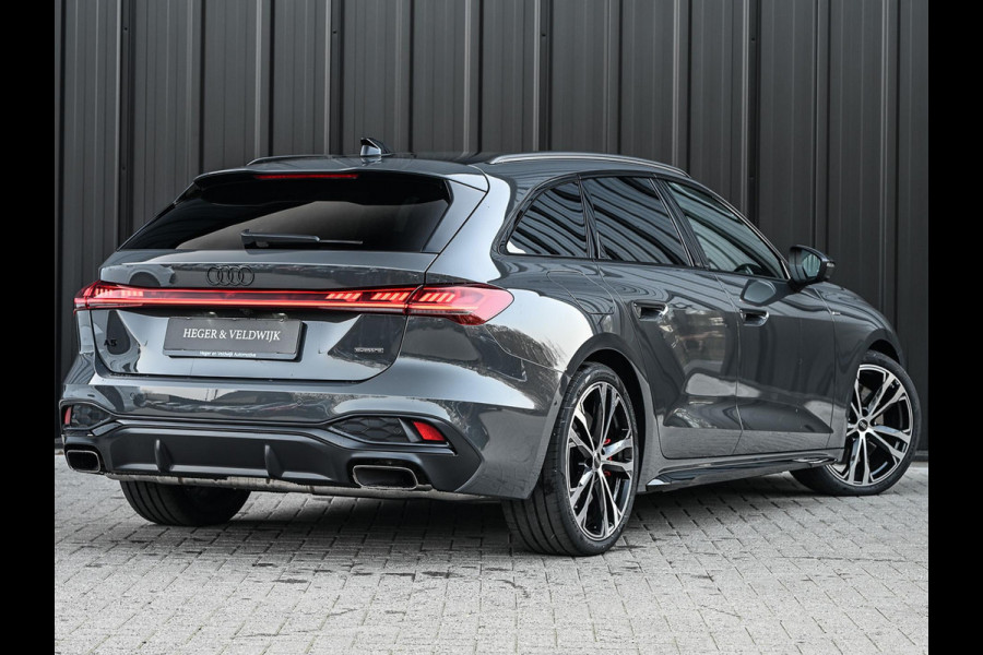 Audi A5 Avant 2.0 e-hybrid quattro S edition Competition | Nimbus grey | 367pk | S-Seats | Panoramadak | B&O Sound | Head-Up | 360 Camera | Adaptive Cruise | Trekhaak | Passagiers display |