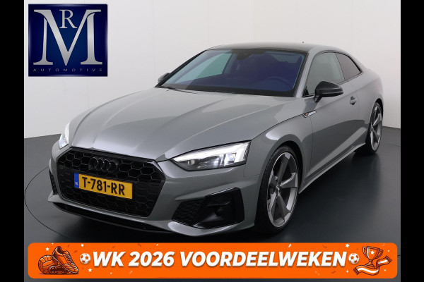 Audi A5 Coupé 40 TFSI S edition VAN: 29.900,- VOOR: 26.877,- UW WKVOORDEEL: 3.023,- | S LINE IN- EN EXTERIEUR | TOPSTAAT! | 20 INCH| LEER| CAMERA| STOELVERWARMING| MATRIX LED| QUANTUM GRIJS