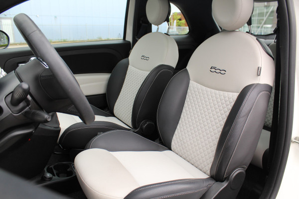 Fiat 500 1.0-70pk Mild-Hybrid 'Dolcevita'. 'Het goede leven' dat is het bezit van en het rijden in deze bloedmooie Italiaan ! Panoramadak, Autm. airco, Cruise Control, Navigatie by AppleCarplay/Android auto, Bluetooth telefoonvoorb., pdc achter etc.