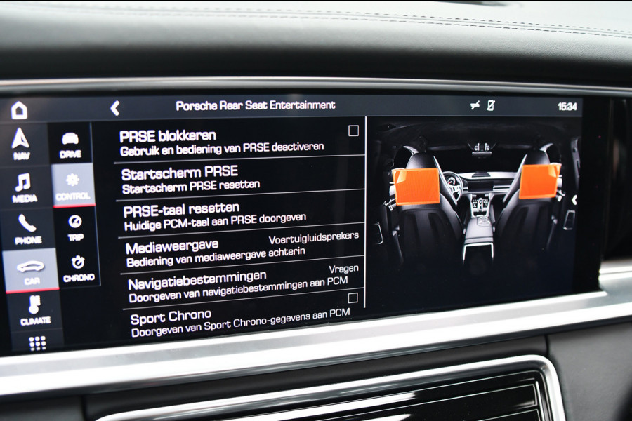 Porsche Panamera Sport Turismo 2.9 4 E-Hybrid, Sport Chrono, Rear Entertainment, Luchtvering, Softclose, Pano, 360, HUD, Leder!
