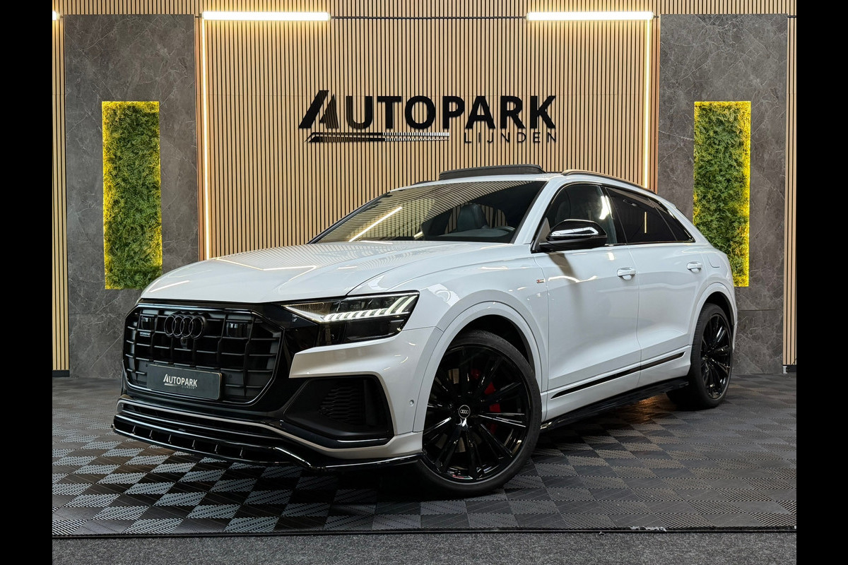 Audi Q8 55 TFSI e quattro 3X S-LINE |PANO|B&O|MASSAGE|SOFTCLOSE|360 CAM|STOELVERKOELING|LUCHTVERING|AMBIENT|23INCH|DEALER ONDERHOU