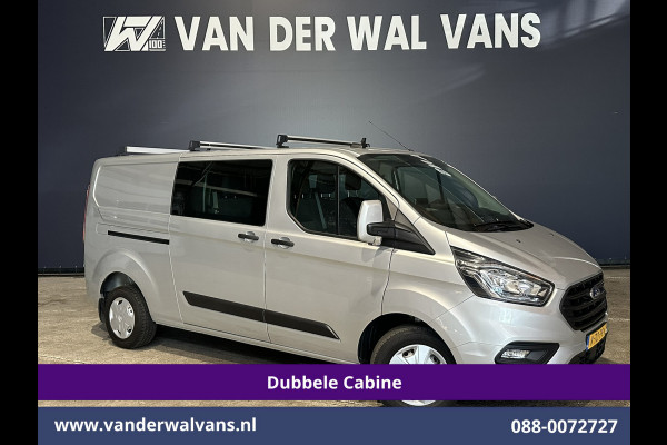 Ford Transit Custom 2.0 TDCI 131pk L2H1 Dubbele Cabine Euro6 Airco | 6-Zits | Camera | Navigatie | Apple Carplay | LED | Cruisecontrol Android Auto, Parkeersensoren, 2800kg Trekhaak, Dakdragers
