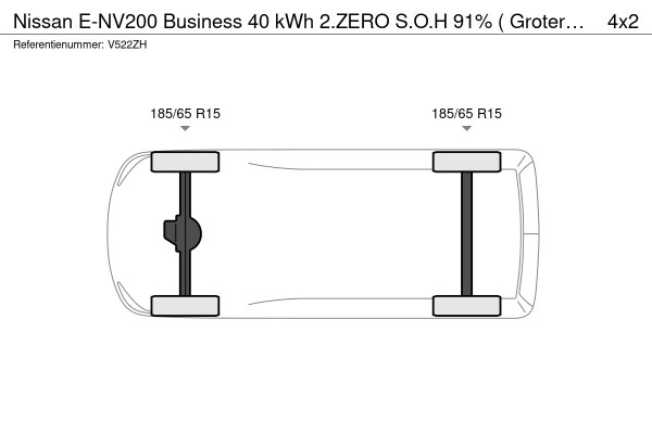 Nissan E-NV200 Business 40 kWh 2.ZERO S.O.H 91% ( Grotere accu ) KIPPER PICK UP OPEN LAADBAK AIRCO NAVIGATIE
