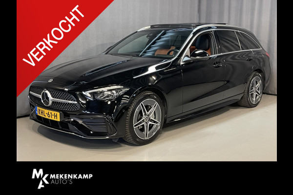 Mercedes-Benz C-Klasse Estate 300 e Star Edition AMG Line 18"/Panoramadak/Trekhaak/Stuur + stoelverwarming/Adaptieve cruise/Dodehoek/Sfeerverlichting premium/Elektrische klep/Apple Carplay & Android Auto