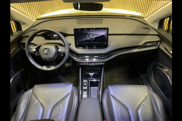 Škoda ENYAQ iV 80|92%SOH|GROTE ACCU|BLACK EDITION|TREKHAAK|ACC|LEDER|PANO|STOEL+STUURVERW|CARPLAY|CAMERA|NAVI|INCL.BTW|1e EIGENAAR