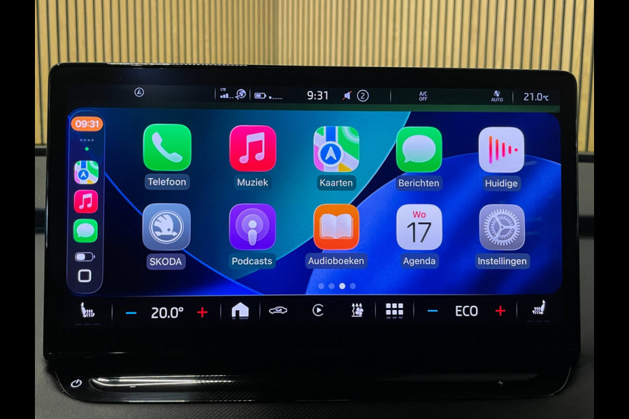 Škoda ENYAQ iV 80|92%SOH|GROTE ACCU|BLACK EDITION|TREKHAAK|ACC|LEDER|PANO|STOEL+STUURVERW|CARPLAY|CAMERA|NAVI|INCL.BTW|1e EIGENAAR