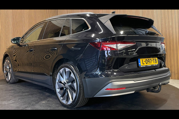 Škoda ENYAQ iV 80|92%SOH|GROTE ACCU|BLACK EDITION|TREKHAAK|ACC|LEDER|PANO|STOEL+STUURVERW|CARPLAY|CAMERA|NAVI|INCL.BTW|1e EIGENAAR