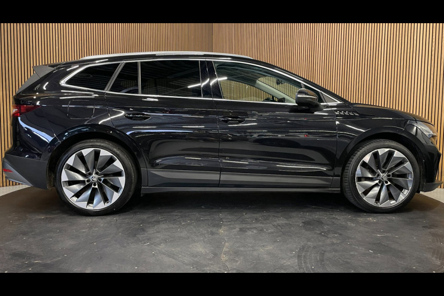 Škoda ENYAQ iV 80|92%SOH|GROTE ACCU|BLACK EDITION|TREKHAAK|ACC|LEDER|PANO|STOEL+STUURVERW|CARPLAY|CAMERA|NAVI|INCL.BTW|1e EIGENAAR